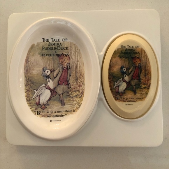 VTG Beatrix Potter Soap Dish & Soap~Jeremiah Puddle Duck in Box - Picture 1 of 8